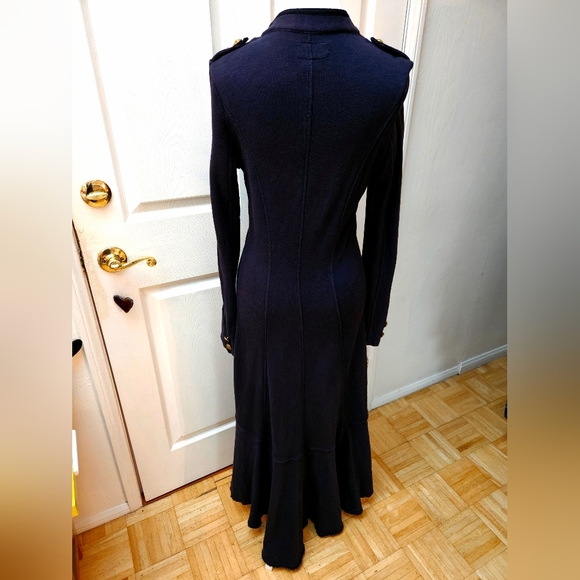 DENIM and SUPPLY RALPH LAUREN Navy BLUE Long Military Officer's Coat Small - Picture 13 of 16